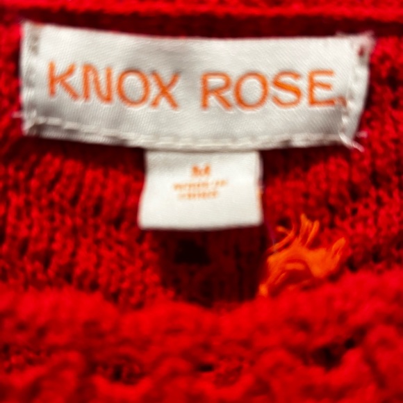 NWT Red sweater by Knox Rose. - Picture 6 of 8